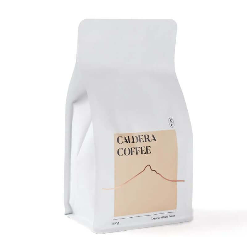 bag of caldera coffee certified organic single origin coffee beans