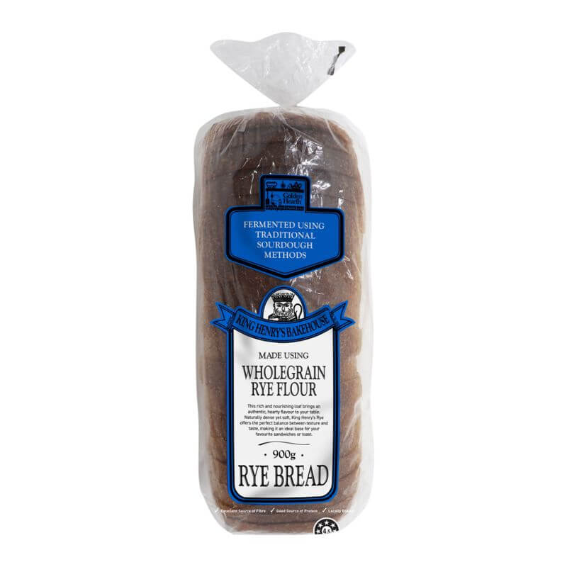 a loaf of fresh wholegrain rye flour bread