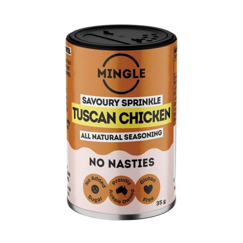 a container of tuscan chicken seasoning