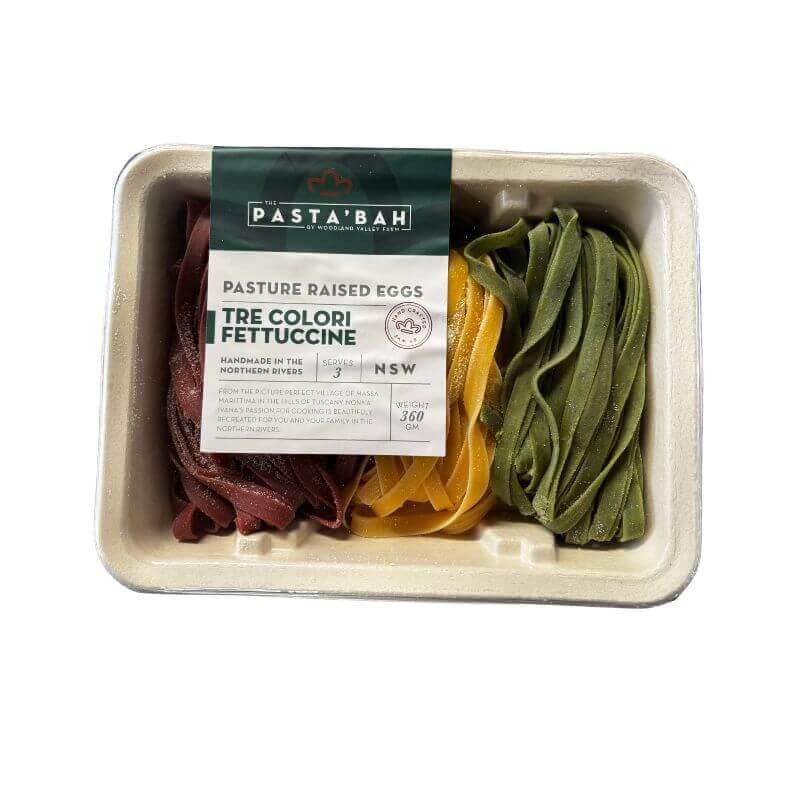 Fresh Pasta - Fettuccine, Tri-Colour (360gm) FROZEN