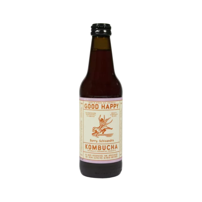 Good Happy Kombucha Berry Good (Berry Schisandra) Kombucha home delivered by spray-free farmacy