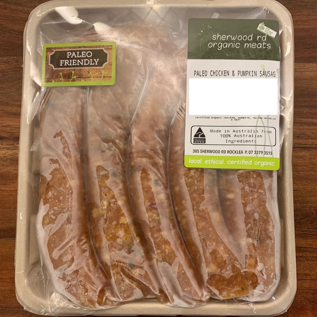 sherwood-rd-organic-meats-chicken-pumpkin-sausages-sprayfree