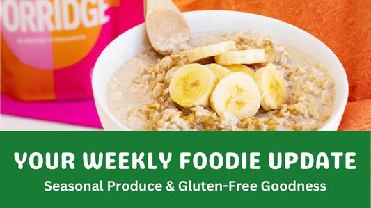 Banana on top of porridge with oats