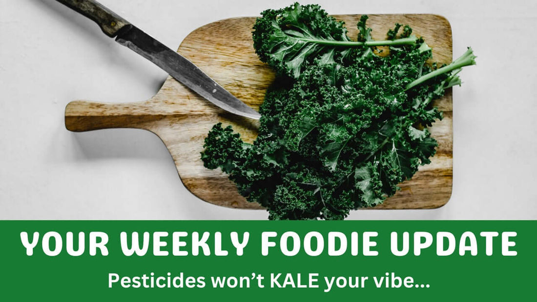 Kale on a chopping board