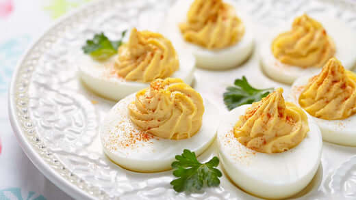 organic and locally grown ingredients for Angeled Eggs (Deviled Eggs) Recipe all available to buy for delivery to your door