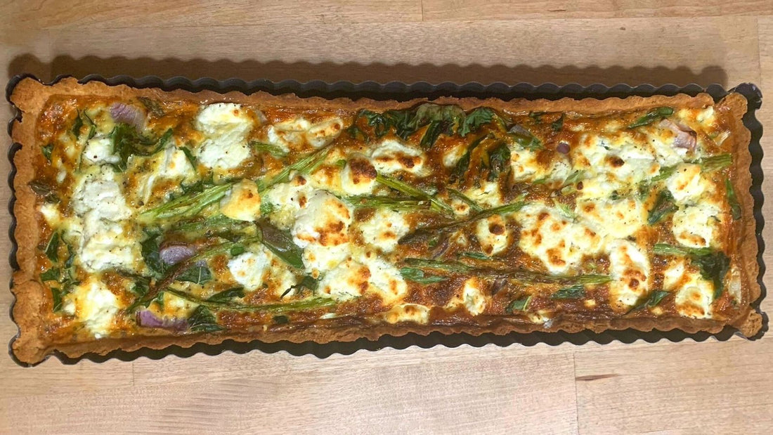 Gluten-Free Asparagus & Goats Cheese Tart