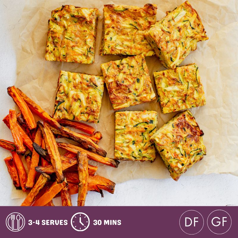 Easy Zucchini Slice with Veggie Fries