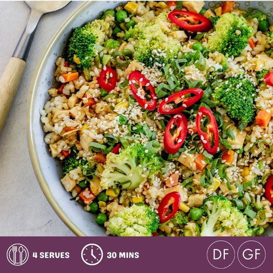 Veggie Loaded Bacon Fried Rice