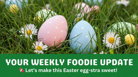 Easter eggs on grass