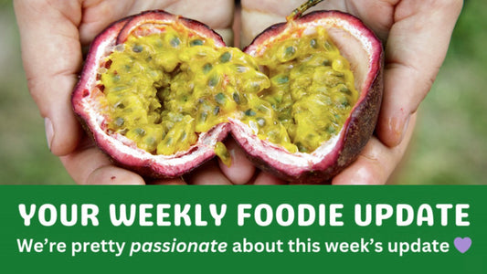 Passionfruit held by a person