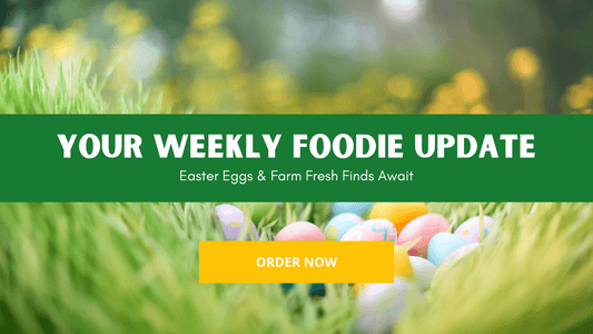 Easter eggs in a field of grass