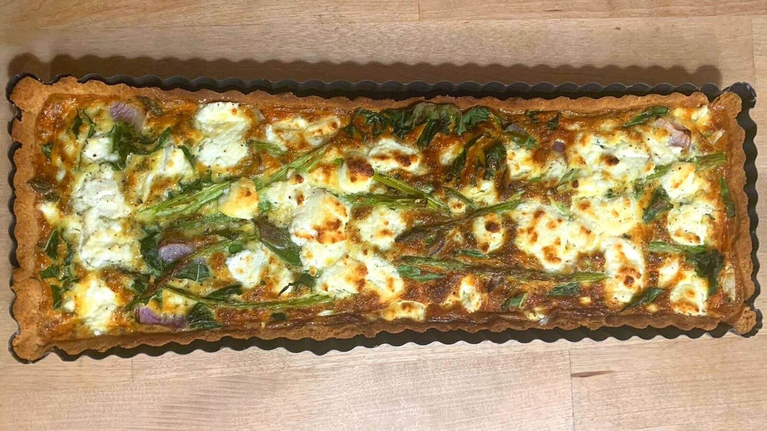 Gluten-Free Asparagus & Goats Cheese Tart