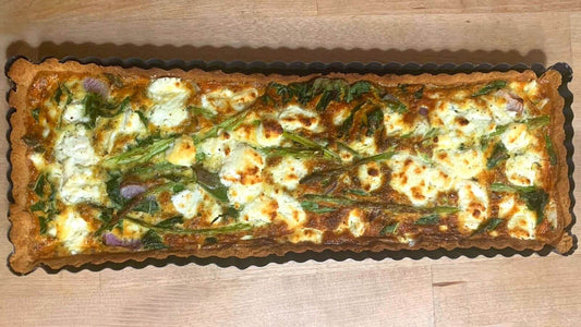 Gluten-Free Asparagus & Goats Cheese Tart