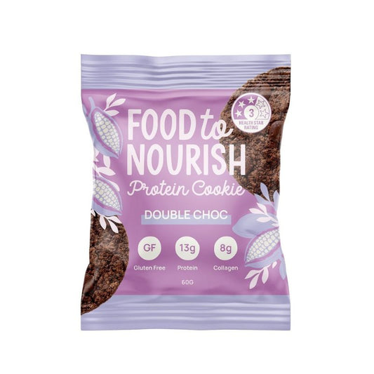 Protein cookie package with added collagen and organic dark chocolate chips