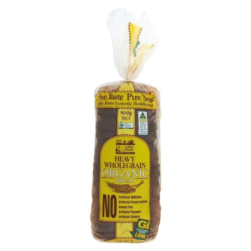 a loaf of fresh heavy wholegrain organic bread