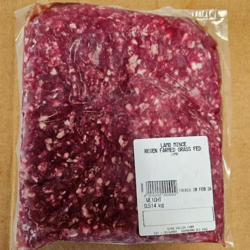 a pack of regeneratively farmed grass fed lamb mince