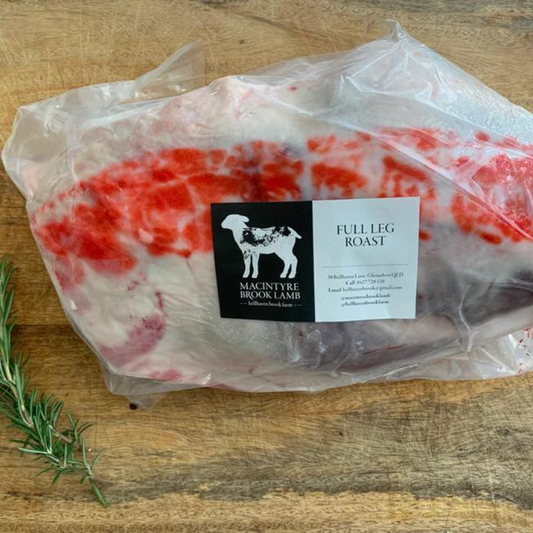 Lamb - Full Leg Roast, Pastured (approx 3kg) FROZEN