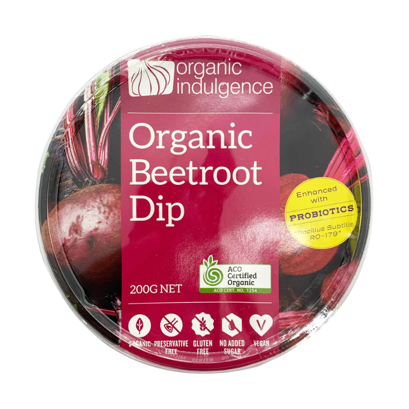 Spray Free Organic Groceries home delivered in Brisbane and Gold Coast Organic Indulgence Beetroot Dip