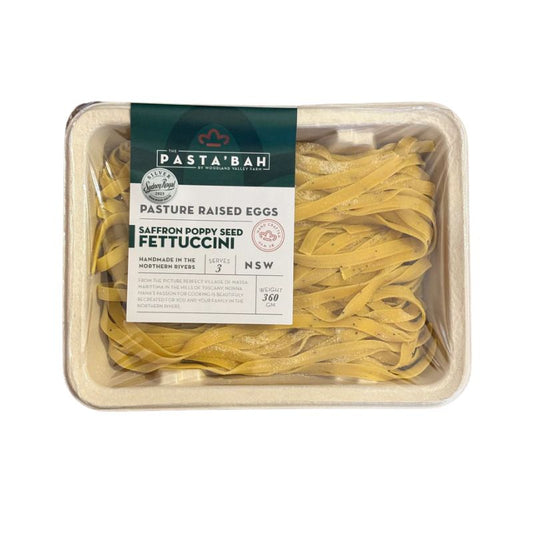 Fresh Pasta - Fettuccini, Saffron & Poppyseed (360gm)