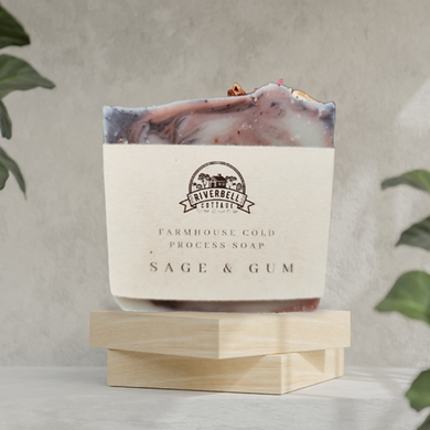 Vegan Cold Processed Soap Old Fashioned Sage & Gum Calm Grounding