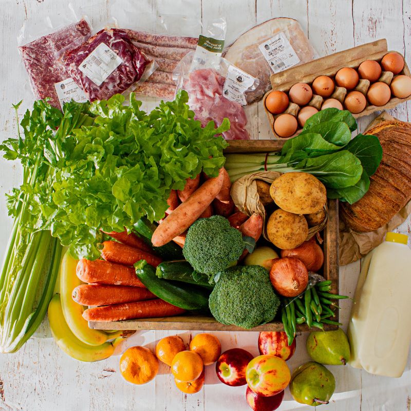 Ultimate Organic Farm Box Regenerative Meat Pastured Eggs Organic Fruit and Veg