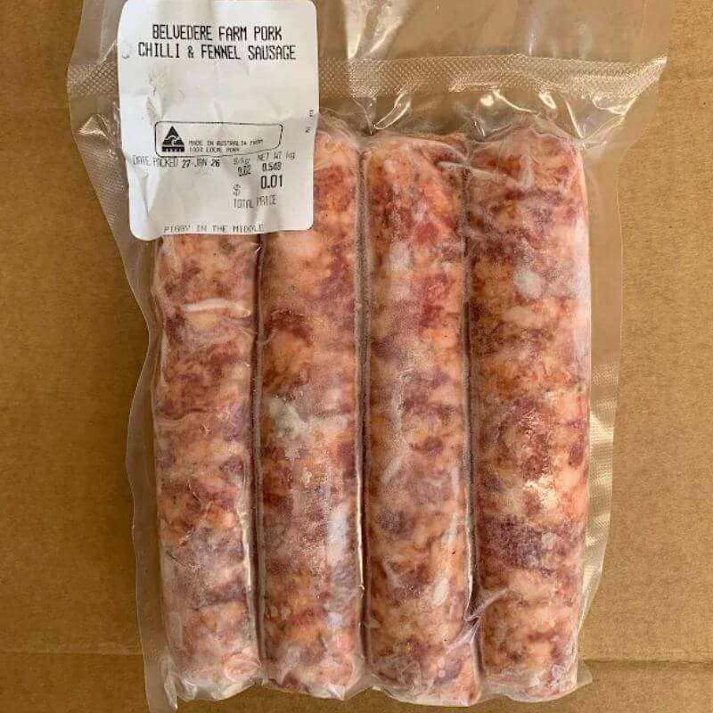 deliciously regen pork sausages with fennel & chilli