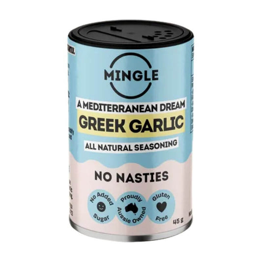 mingle's greek garlic seasoning shaker