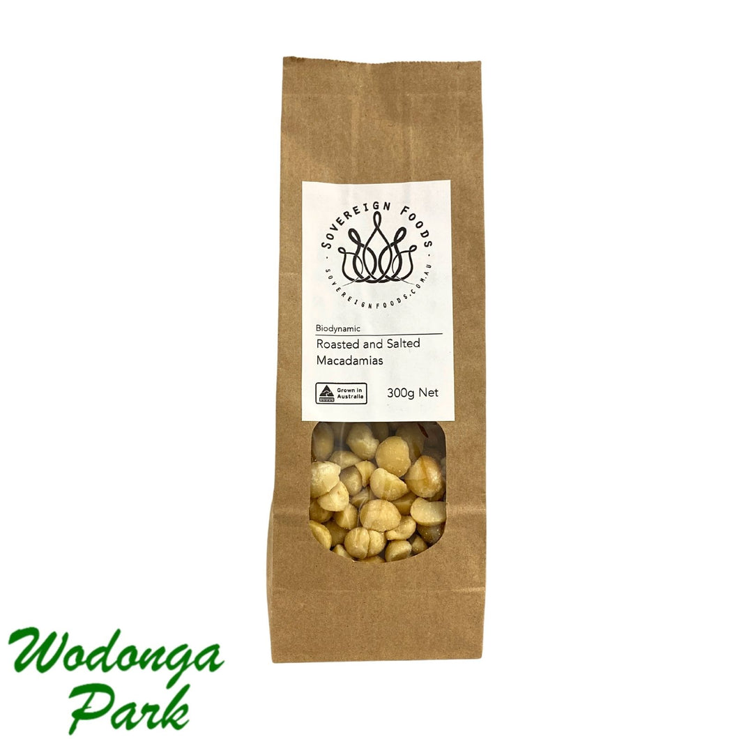 Nuts: Macadamias - Roasted & Salted, Biodynamic (300gm)