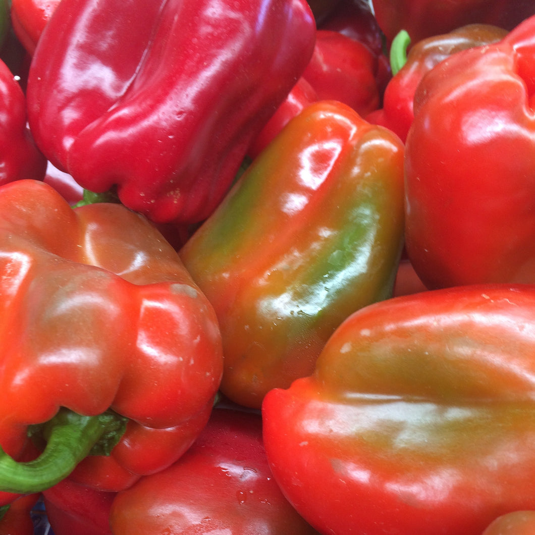 Farm fresh and organice red capsicum available from Spray Free Farmacy's online fruit and vegetable store