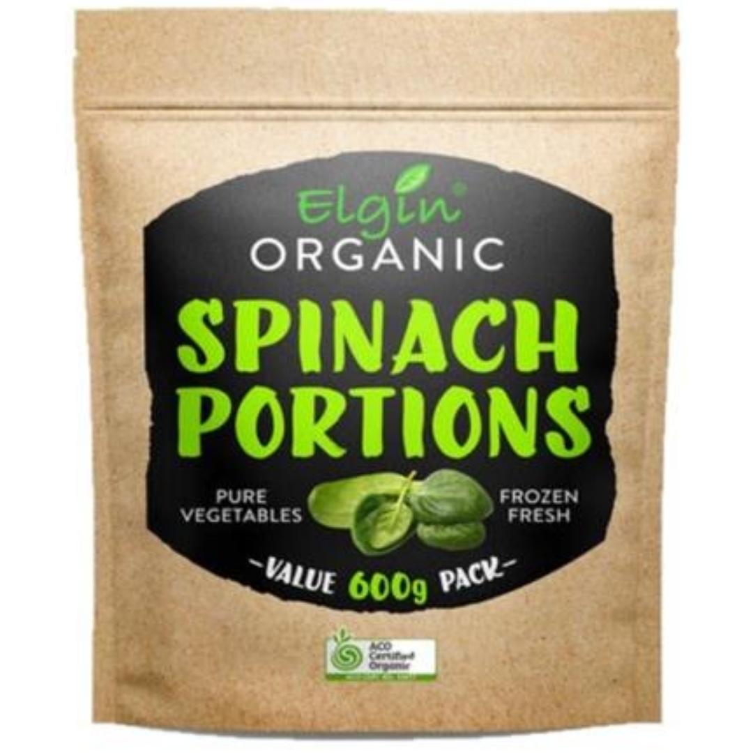 Elgin_Organic_Spinach_Portions_600gm_SprayFreeFarmacy_Brisbane_GoldCoast