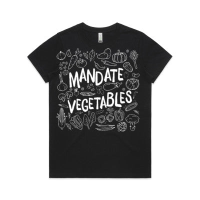 Mandate Vegetales Shirt Ladies Black Spray Free Farmacy