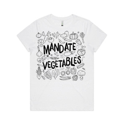 Mandate Vegetales Shirt Ladies White Spray Free Farmacy