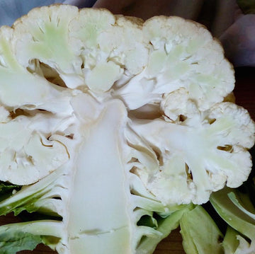 Farm fresh and organic half cauliflowers available for collection from Ormeau and Brisbane
